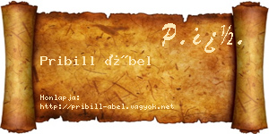 Pribill Ábel névjegykártya